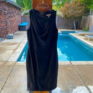 BANANA REPUBLIC Black Wool Blend Sleeveless Sheath Dress